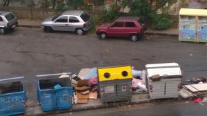Pioggia a Messina 4 8 2015 Annunziata con rifiuti